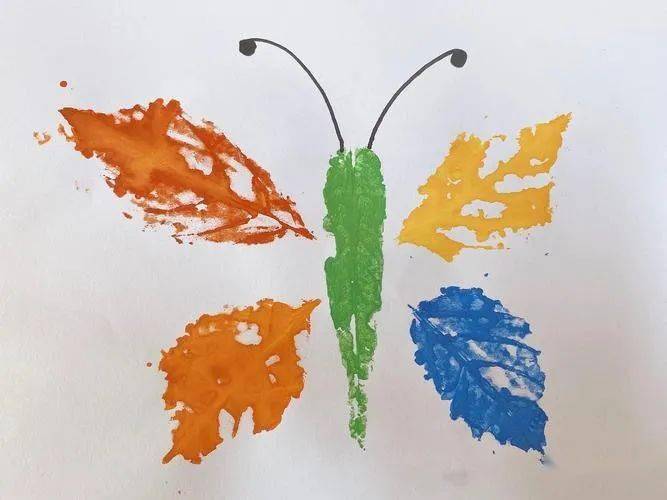 小班美术教案，落叶的创意绘画