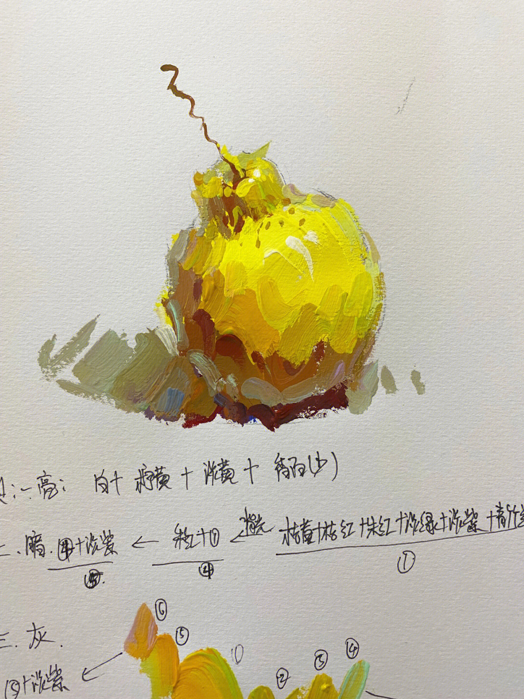 美术教案小班课程，给梨点点色彩