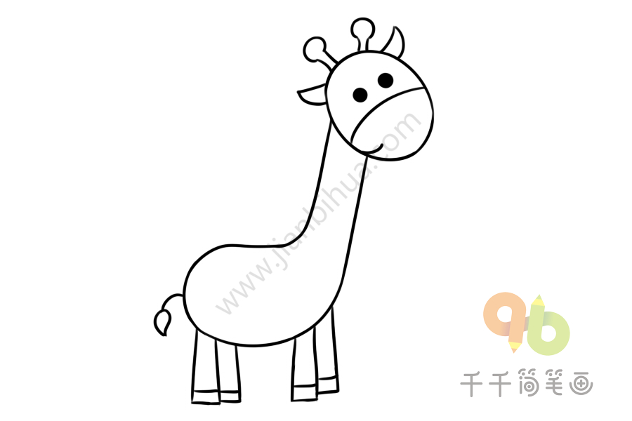 中班美术涂色教案，长颈鹿