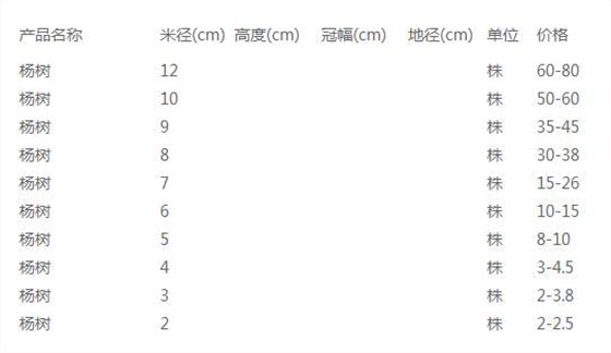 杨树品种及其价格探析