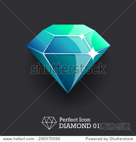 宝石光图标，闪耀的象征与设计的魅力